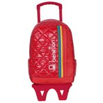 Benetton 70233 Kırmızı Çekçekli Kapitone Okul Çantası