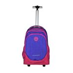 Benetton 96020 Mor - Pembe 3 Bölmeli Tekerlekli Kız Çocuk Okul Çantası