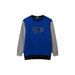 Benetton Baskılı Erkek Çocuk Sweatshırt 3J68C10Pz, Mavi - Gri, 11-12 Yaş