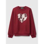 Benetton Baskılı Kız Çocuk Mor - Mavi Sweatshırt 3J68C10Q0