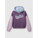 Benetton Baskılı Kız Çocuk Mor - Mavi Sweatshırt 3J68C204W - 11 - 12 Yaş