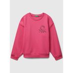 Benetton Baskılı Kız Çocuk Pembe Sweatshırt 3J68C10Q0 - 10 - 11 Yaş