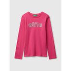 Benetton Baskılı Pembe Kız Çocuk T-Shirt 3I9WC10Q2 - 11 - 12 Yaş