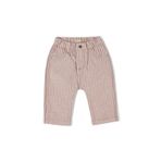 Benetton Bebek Bej Çizgili Arkası Logolu Yama Cepli Beli Lastikli Pantolon, Bej, 6-9 Ay