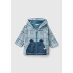 Benetton Bebek Havacı Mavi Fermuar Kapamalı Kulaklı Kanguru Cepli Kapüşonlu Sweatshirt 6-9 Ay