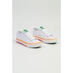 Benetton Benetton® Ithal Beyaz Turuncu Kadın Spor Ayakkabı BNI-10031 - Beyaz - Turuncu