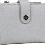 Benetton Beyaz Monogram Eskitme Kadın Kartlık Cüzdan BNT 1310