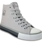 Benetton BN-30189 Beyaz Gri Kadın Sneakers