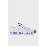 Benetton Bn-30620-3374 Beyaz Lila Kadın Spor Ayakkabı