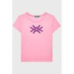 Benetton BNT-G-3096C10C8-23Y Kız Çocuk T-Shirt - 10 - 11 Yaş - Açık Pembe