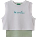 Benetton BNT-G026 Top Kız Çocuk T-Shirt - 10 - 11 - Mint
