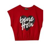 Benetton BNT-G285 TOP Kırmızı Kız Çocuk T-shirt