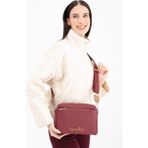 Benetton BNT1651 Bordo Camel Kadın Çapraz Çanta