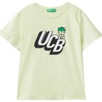 Benetton Erkek Çocuk Açık Yeşil Yazılı Yaz T-Shirt