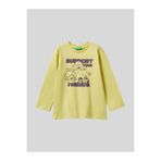 Benetton Erkek Çocuk Baskılı Sweatshirt 1-6 Yaş Sarı
