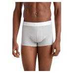 Benetton Erkek Gri Melanj Pamuk Karışımlı Beli Logo Baskılı Boxer