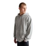 Benetton Erkek Gri Melanj%100 Pamuk Dar Kesim Fermuarlı Kapüşonlu Sweatshirt