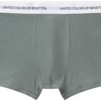 Benetton Erkek Soluk Yeşil Yazı Şeritli Koton Boxer