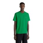 Benetton Erkek Yeşil%100 Koton Logolu Bisiklet Yaka T-Shirt