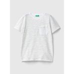 Benetton Gri Melanj Erkek Çocuk T-Shirt 362PC10HL - 6 - 7 Yaş
