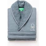 Benetton Home Waffle Bornoz, M/l, %100 Pamuk, Koyu Mavi Renkte, Neutral Seri - M - L