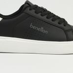 Benetton® | İTHAL Kadın Siyah Beyaz Spor Ayakkabı BNI-10266