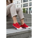 Benetton ® İTHAL Kirmizi Kadın Keten Spor Ayakkabı BNI-10031