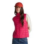 Benetton Kadın Fuşya Polyester Dolgulu Fermuarlı Slim Fit Pufa Yelek, Fuşya, XS