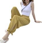 Benetton Kadın Lacivert Pamuk Karışımlı Slim Fit Chino Kumaş Pantolon