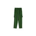 Benetton Kadın Soluk Yeşil%100 Viskoz Beli Büzgülü 4 Cepli Dar Paça Pantolon