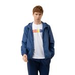 Benetton Kapüşonlu Yağmurluk, 2XL, 20PVUN01X-24Y-MVI, Mavi, Erkek