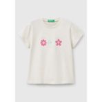 Benetton Kız Bebek Bg Tshırt 3I1XG10HU-25Y-015 - 3 - 4 Yaş - Beyaz