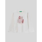 Benetton Kız Çocuk Baskılı Sweatshirt 1-6 Yaş Ekru - 2 - 3 Yaş