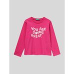 Benetton Kız Çocuk Baskılı Sweatshirt 1-6 Yaş Fuşya - 3 - 4 Yaş