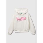 Benetton Kız Çocuk Beyaz Sweatshırt 3J68C204W-25K-002