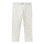 Benetton Kız Çocuk Krem Mix Tamamı Desenli Dar Kesim Kısa Tayt 3-4 Yaş