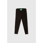 Benetton Kız Çocuk Pamuklu Esnek Tayt 17063 BNT-G21767 - 6 - 7 Yaş - Siyah