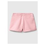 Benetton Kız Çocuk Pembe Logolu Sweat Şort