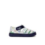 BENETTON Kız Çocuk Sandalet, Lacivert Monogram, 24 Numara