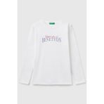 Benetton Kız Çocuk Tişört 3I9WC10MY-25Y015 - Beyaz - 13 - 14 Yaş