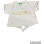 Benetton Kız Çocuk Tişört BNT-G21284-002 - 13 - 14 Yaş - Beyaz
