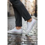 Benetton Sneaker Bn-30177 Kadın Beyaz Keten Spor Ayakkabı