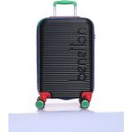 Benetton Trolley 50 cm Siyah Valiz, Teleskopik Sap, PP Kağıt Malzeme ile Hafif ve Dayanıklı