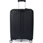 Benetton Unisex Tekerlekli Kırılmaz Büyük Boy Siyah Valiz Trolley Valiz Ccs