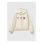 Benetton United Colors of Krem - Pembe Kız Çocuk Payetli Sweatshirt 39M2C205E