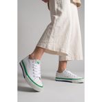 Benetton ® | Yazlık Keten Beyaz - Kadın Trendy Style Spor Ayakkabı