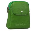 Benetton Yeşil Soft Line Deri Kadın Kol Çantası BNT 1479