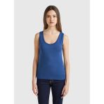 Benetton Yuvarlak Yaka Indigo Kadın Atlet 3GA2DH010 - İndigo - S