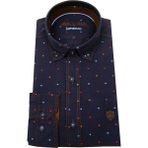 Benezzo Erkek Slim Fit Puantiyeli Gömlek 59217 - Kahverengi