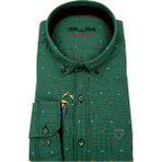 Benezzo Erkek Slim Fit Puantiyeli Gömlek 59217 - Yeşil